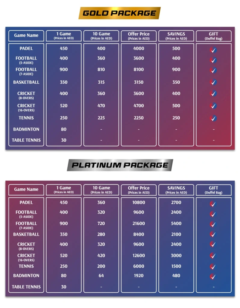 Danube Sports World Price and coaching program
