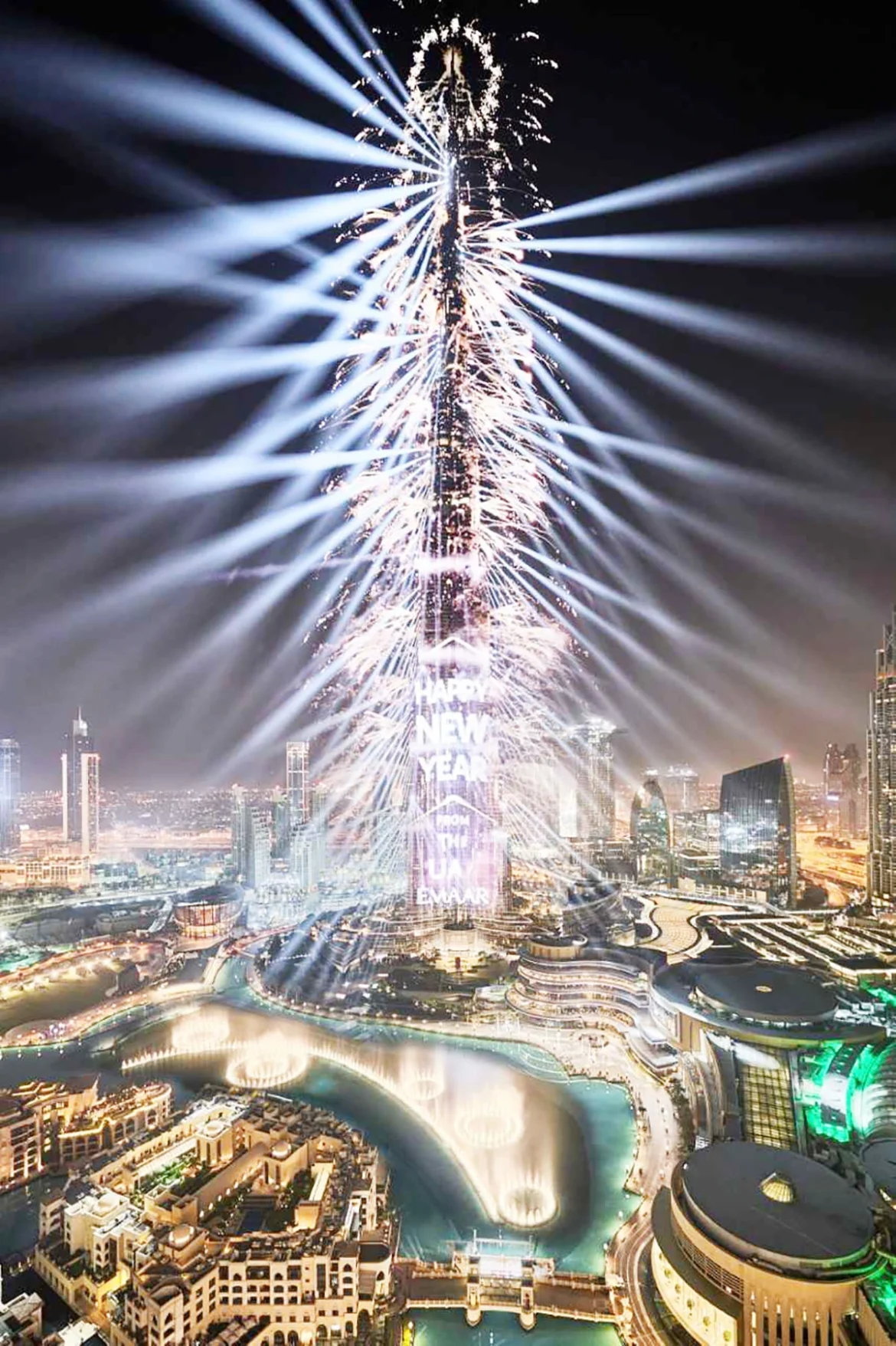 Burj Khalifa new year firworks show Dubai traffic plan on New Year 2024
