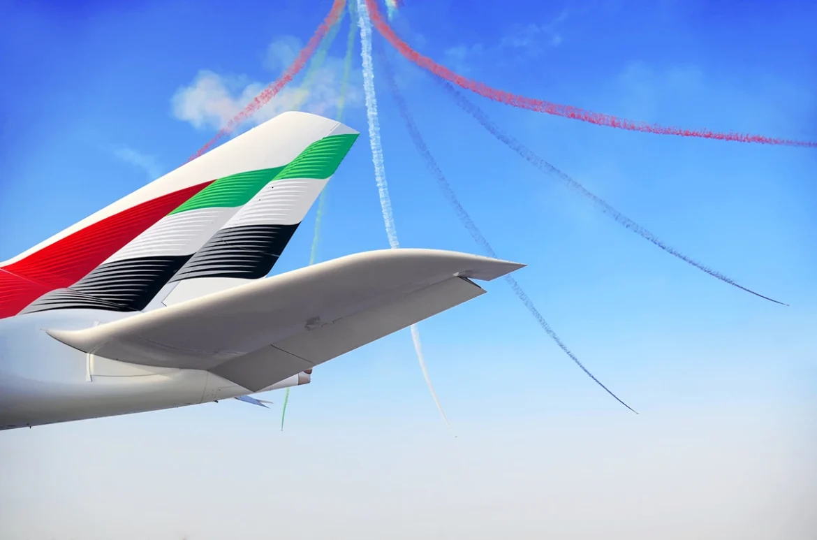 Emirates airline at Dubai Airshow 2023