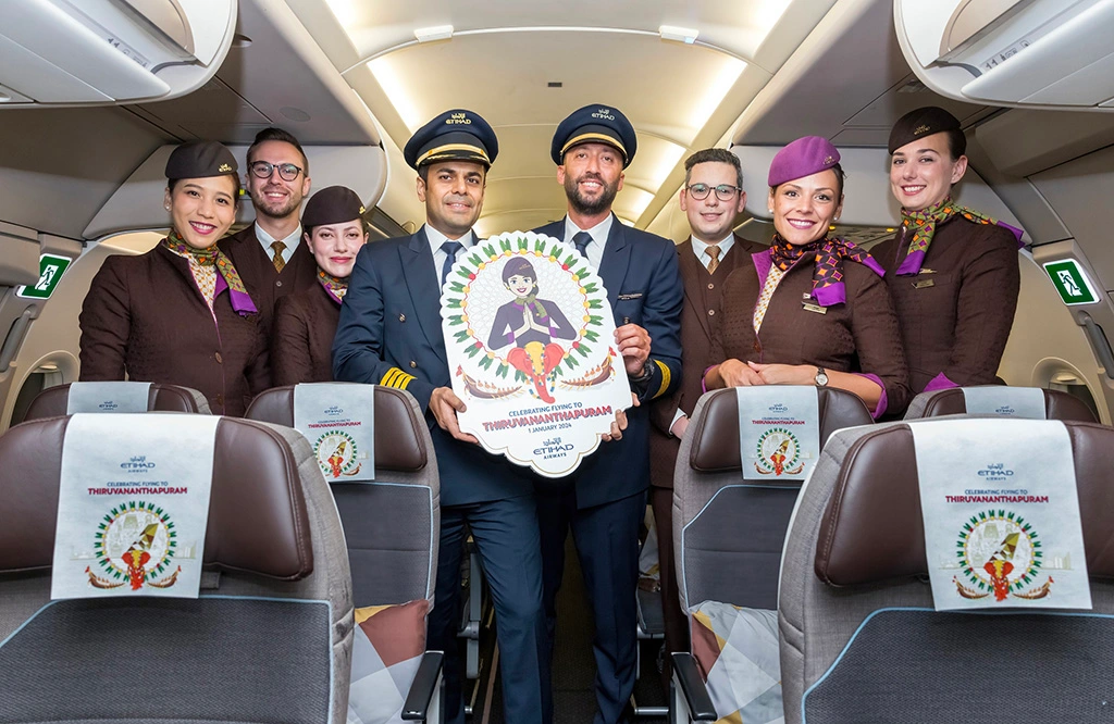 Etihad Airways Abu Dhabi to Kozhikode and Thiruvananthapuram