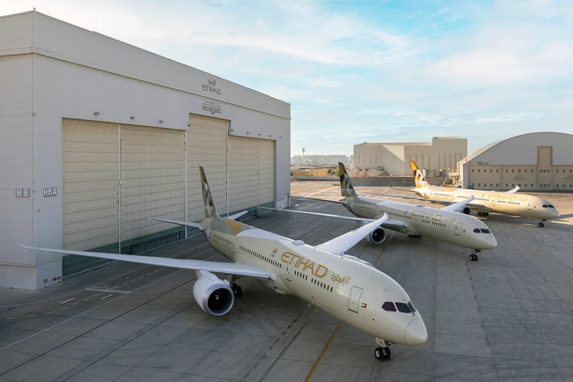Etihad Boeing 787-9 aircraft