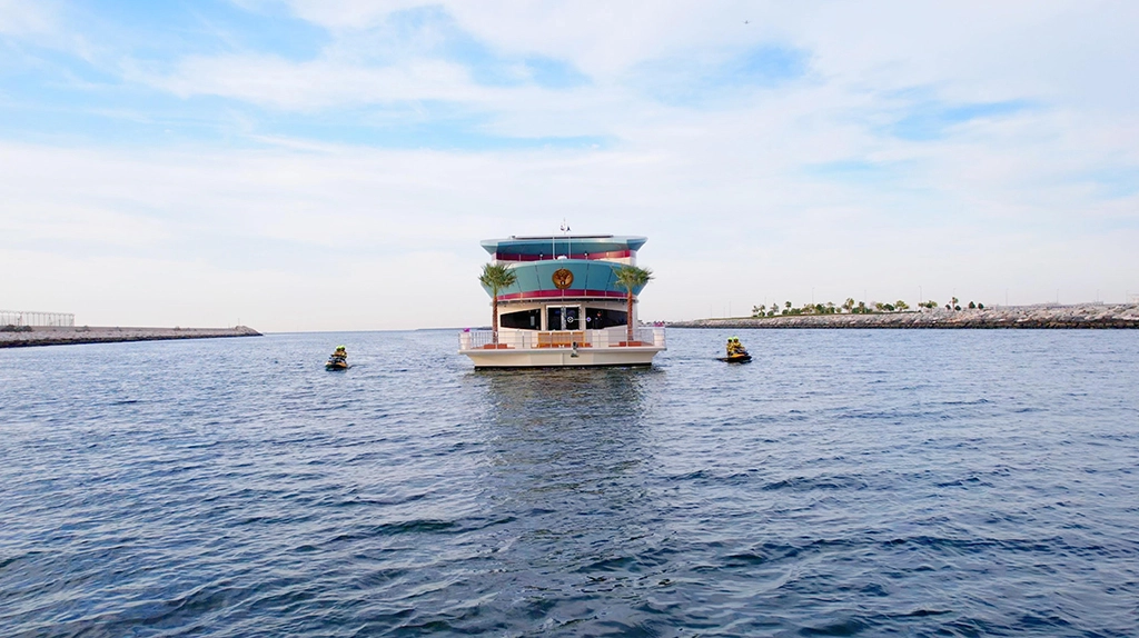 Mobile floating fire station in Dubai