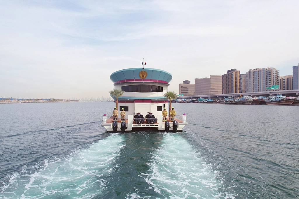 Mobile floating fire station in Dubai