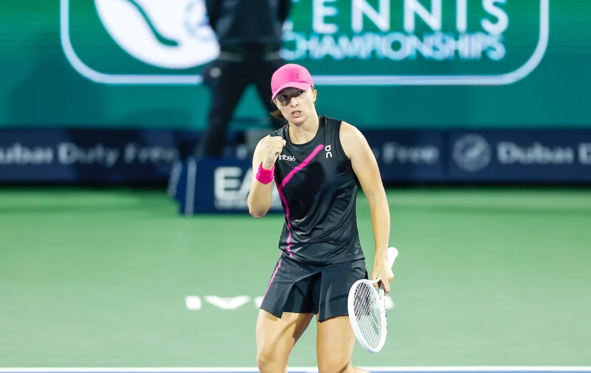 Iga Swiatek sweeps past Stephens to seal last 16 spot at Dubai Duty Free Tennis Championships