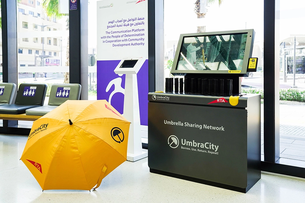 Now you can borrow umbrella for free using your nol card in Dubai