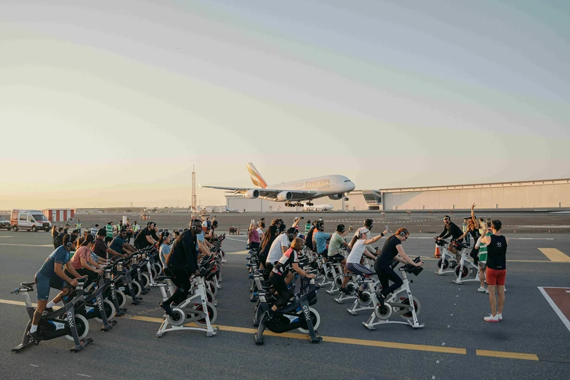 Cycle among the jets: Dubai airport launches fitness experience on runway
