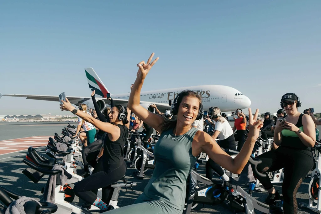 Cycle among the jets: Dubai airport launches fitness experience on runway