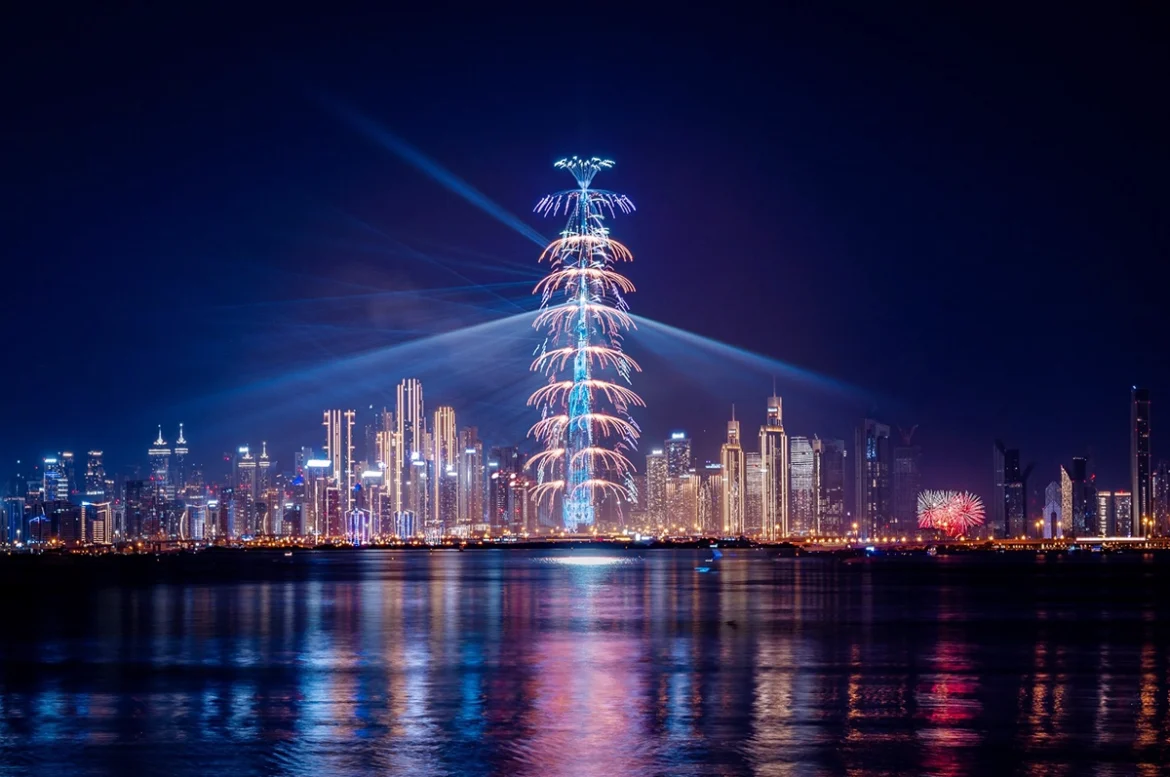 New Year fireworks in Dubai at Burj Park