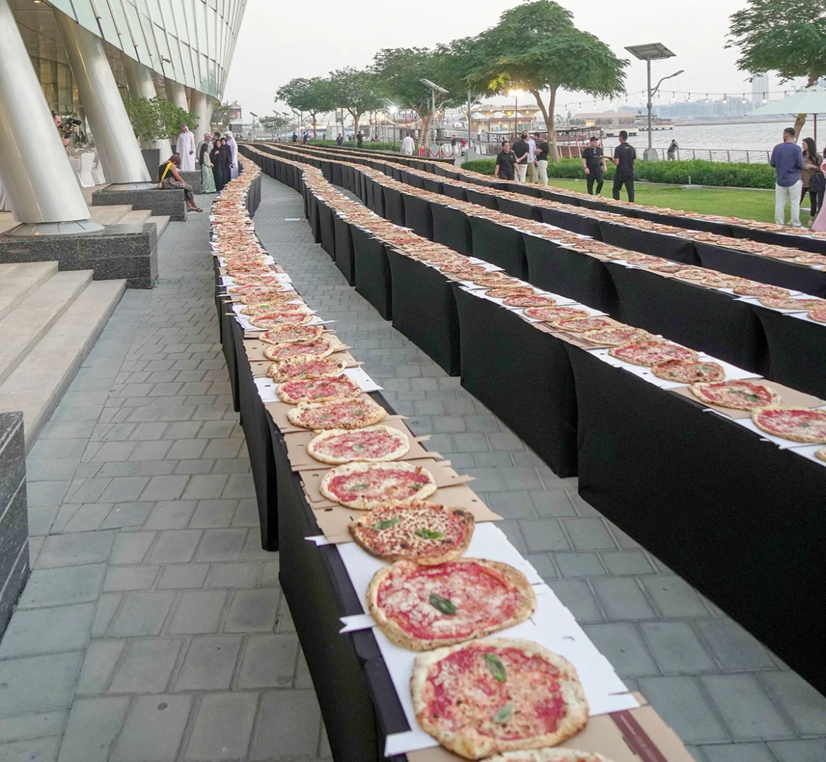 Italfood UAE enters Guinness World Record with longest line of sustainable pizzas