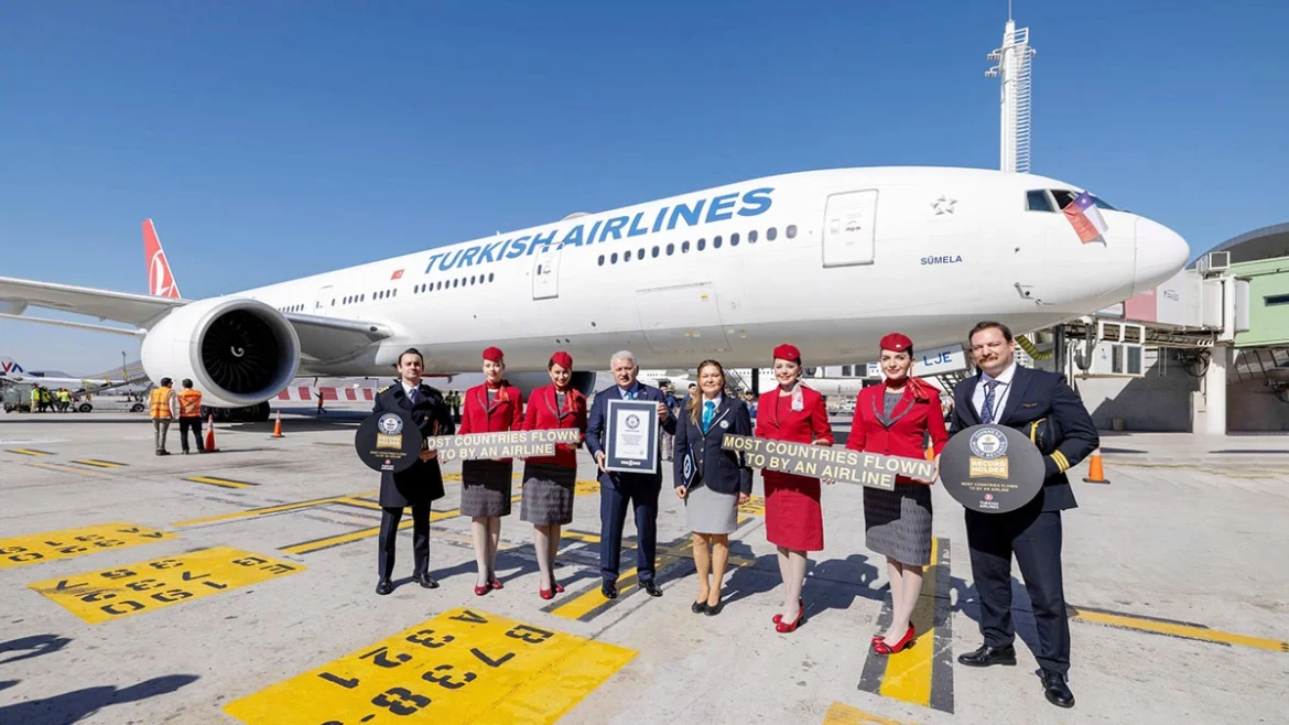 Turkish Airlines Turkish Airlines sets Guinness World record for 'Most Countries Flown to by an Airline’