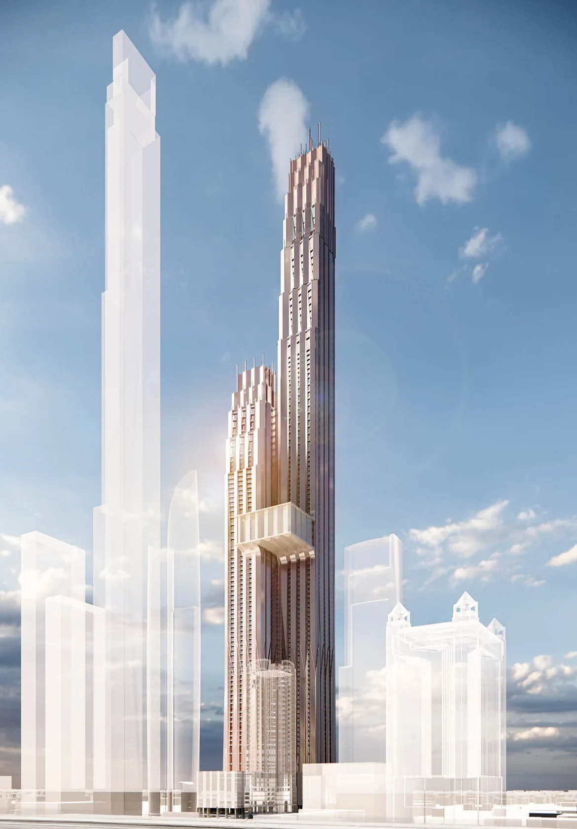 Corinthia Dubai Concept- Art Deco Facade One of tallest towers near Museum of the future