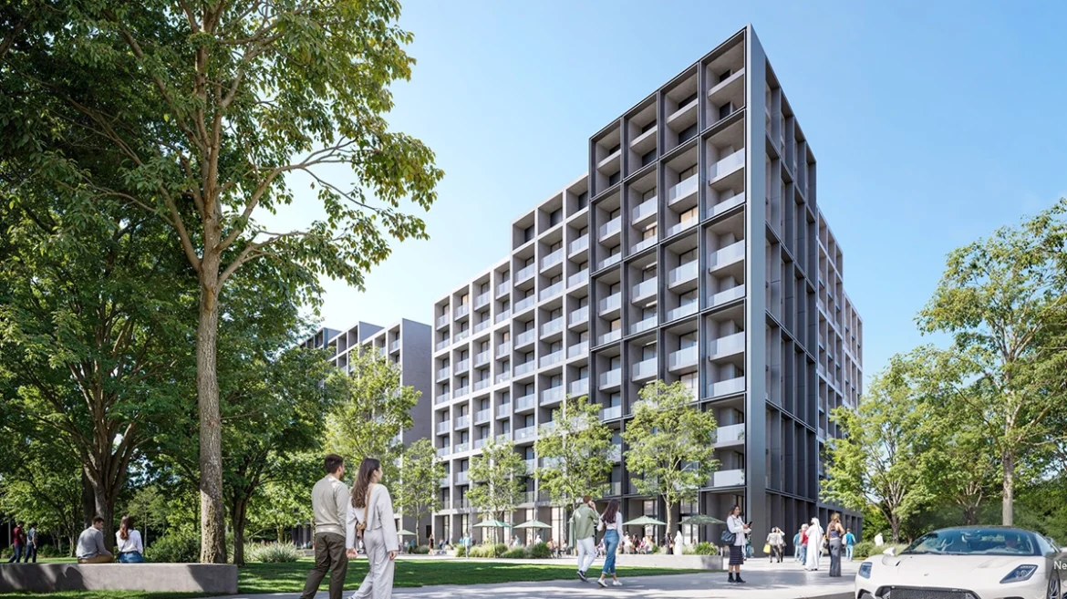 Side corner view of Jenna at Aljada