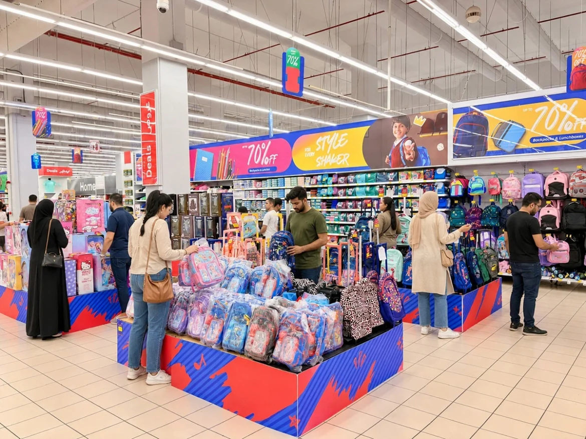 Carrefour Back-to-School sale offering up to 70% off on school supplies, food and electronics